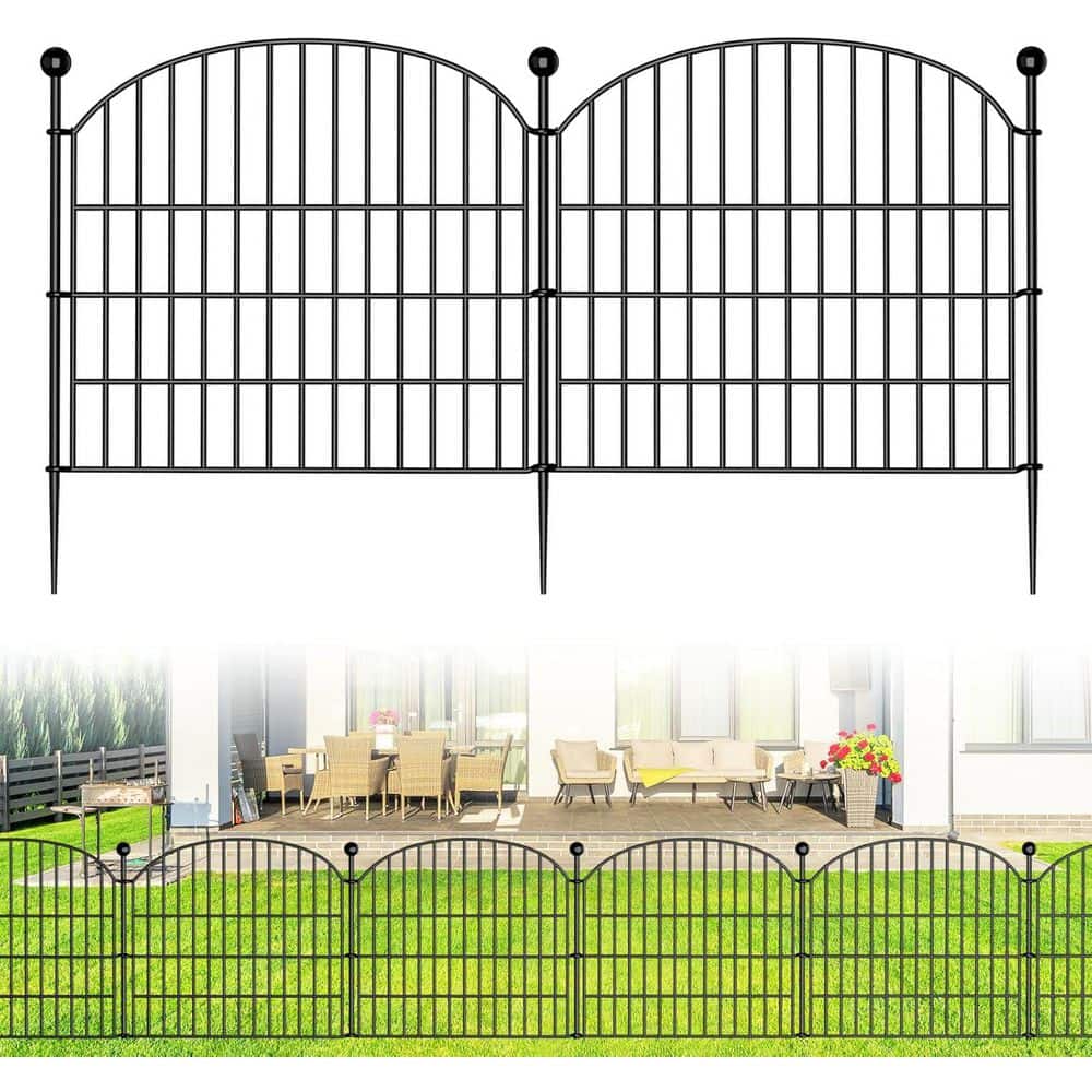 24 in. x 20 ft. Outdoor Animal Barrier Fence Rustproof Metal Wire Panel Border in Black (10-Pack) price history on PriceWatchPro