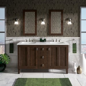 Poplin 60 in. W x 22 in. D x 35 in. H Bathroom Vanity Cabinet without Top in Claret Suede