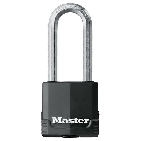 Master Lock Heavy Duty Outdoor Padlock with Key, 2-1/8 in. Wide, 2-1/2 in. Shackle
