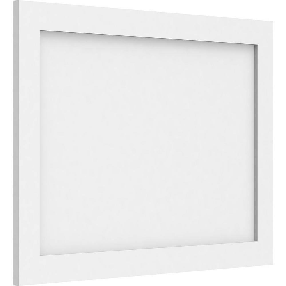 Ekena Millwork 5/8 in. x 2 ft. x 1-1/2 ft. Cornell Flat Panel White PVC ...