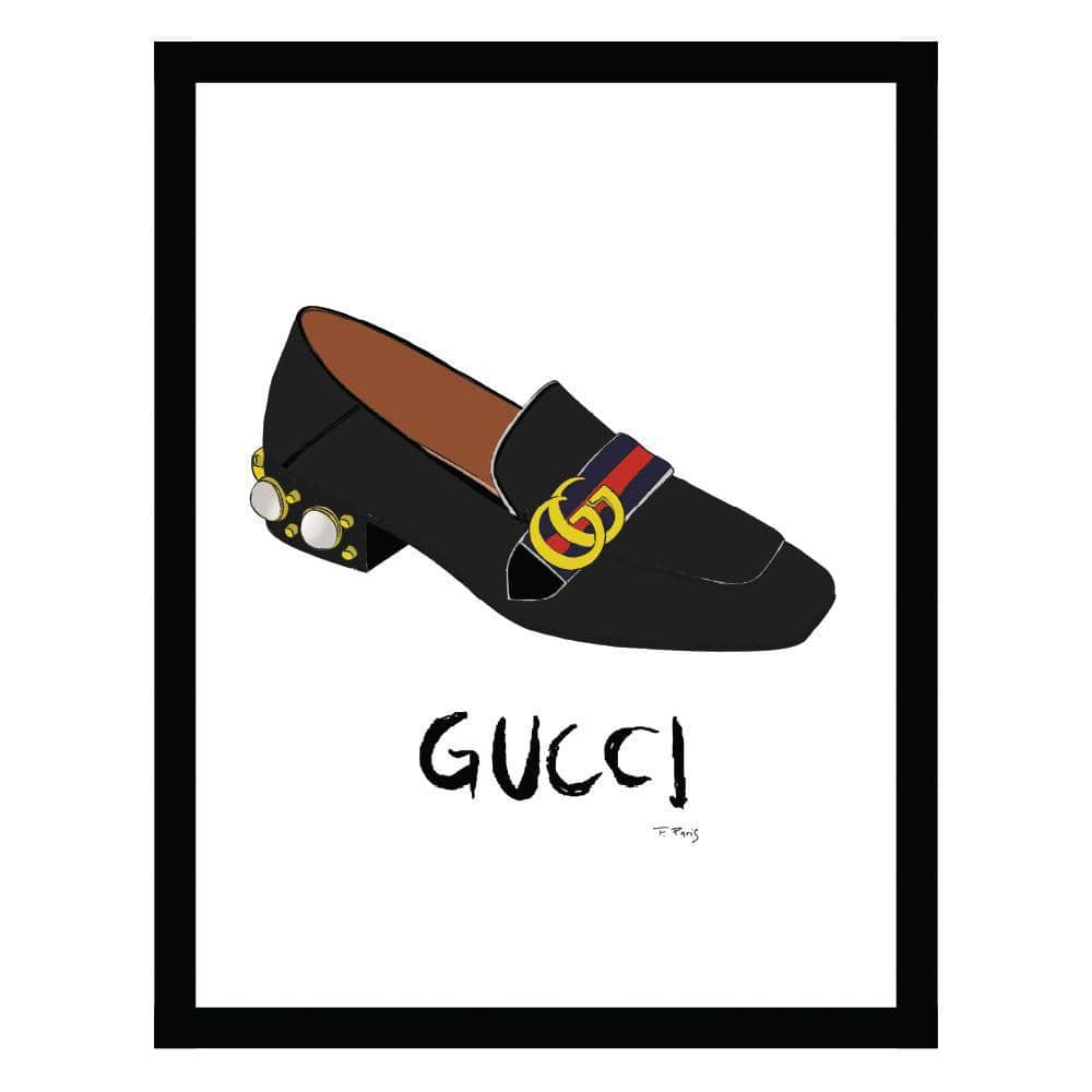 Fashion Designer Glam Shoe by Fairchild Paris 1-Piece Framed Graphic Print Abstract Poster Art Print 18 in. x 14 in. price history on PriceWatchPro