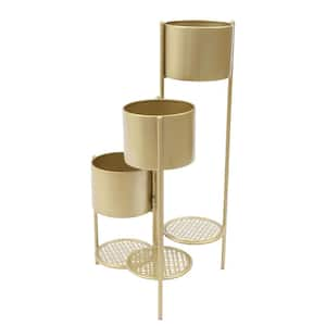 YIYIBYUS 39.37 in. Tall Indoor/Outdoor Gold Metal Vases Stand Plant Stand  (1-Tiered) OT-ZJGJ-5159 - The Home Depot