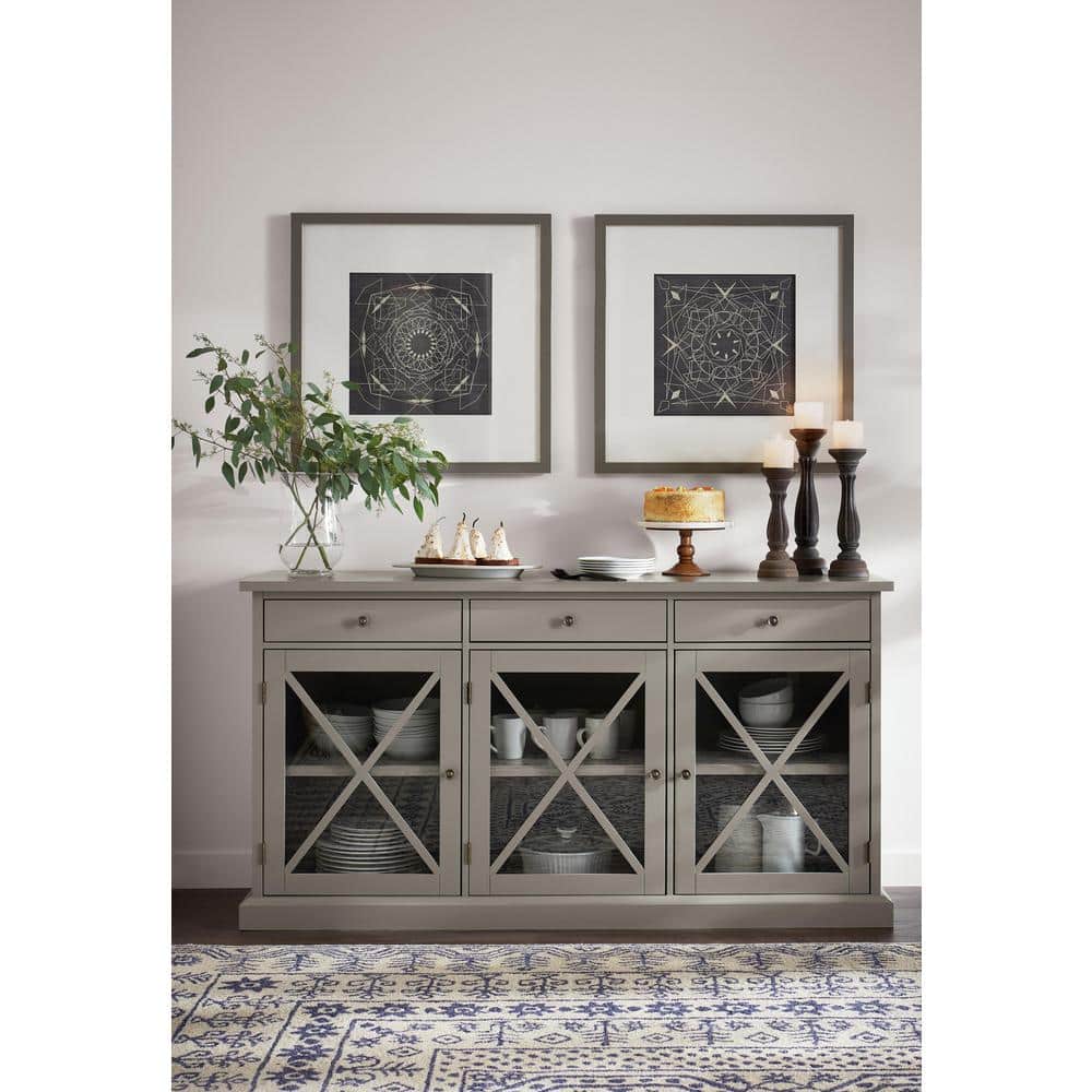 Rustic Brown Wood Ridge Embellished Candle Holder Set