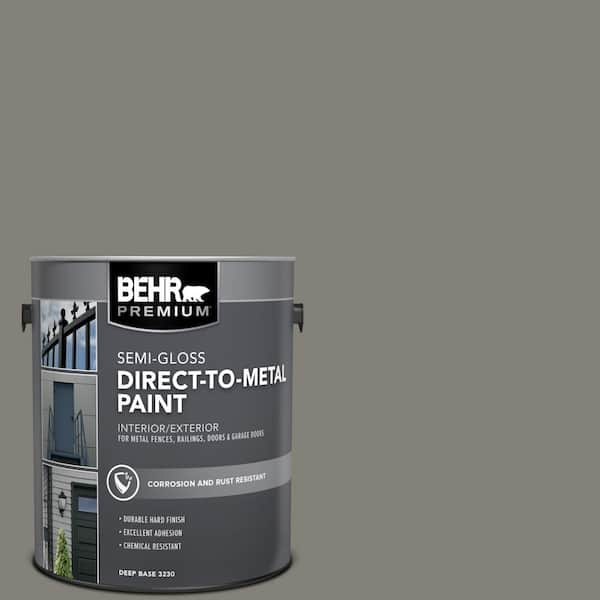 BEHR PREMIUM 1 gal. #N360-5A Wood Ash Semi-Gloss Direct to Metal Interior/Exterior Paint