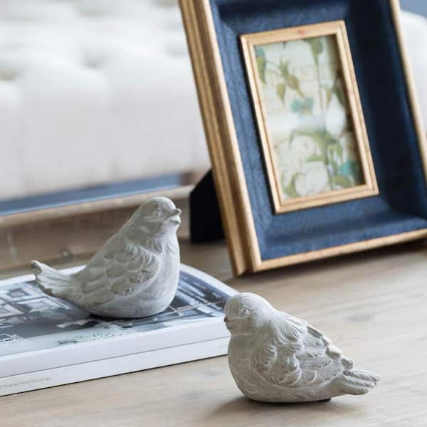 A & B Home Skye Abstract Cement Sculpture (Set of 2)