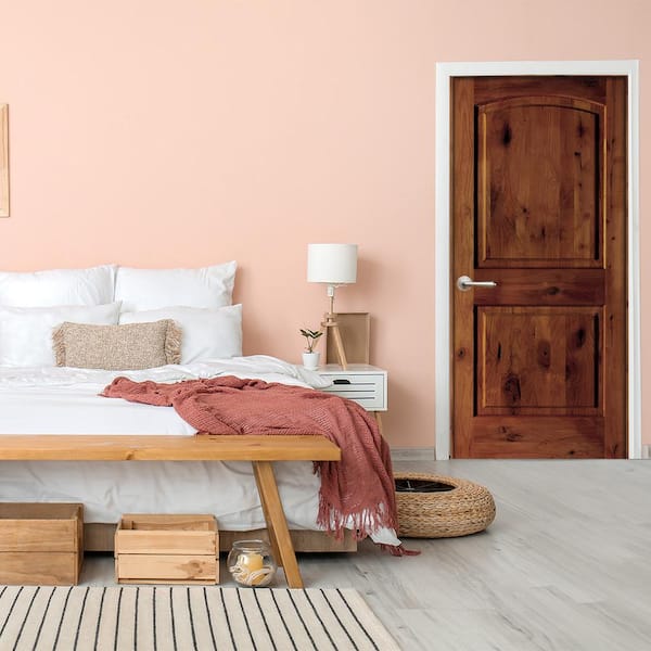 Krosswood Doors 24 in. x 80 in. Rustic Knotty Alder 2-Panel Right