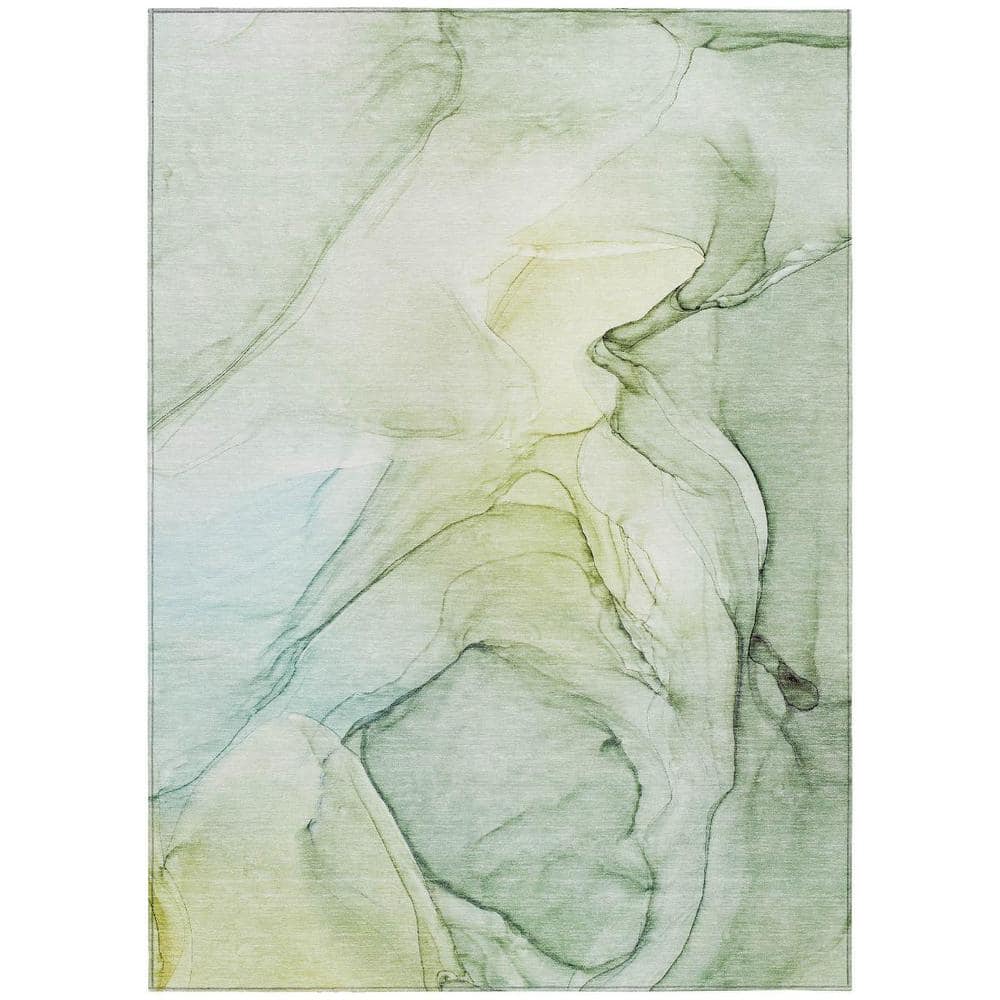 Green 10 ft. x 14 ft. Abstract Indoor / Outdoor Area Rug price history on PriceWatchPro