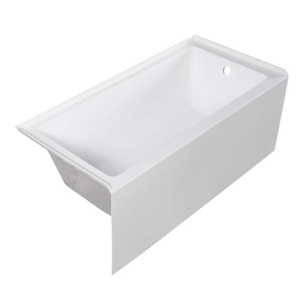 Transolid Ursula AFR 60 in. x 30 in. Soaking Bathtub with Right-Hand Drain in White