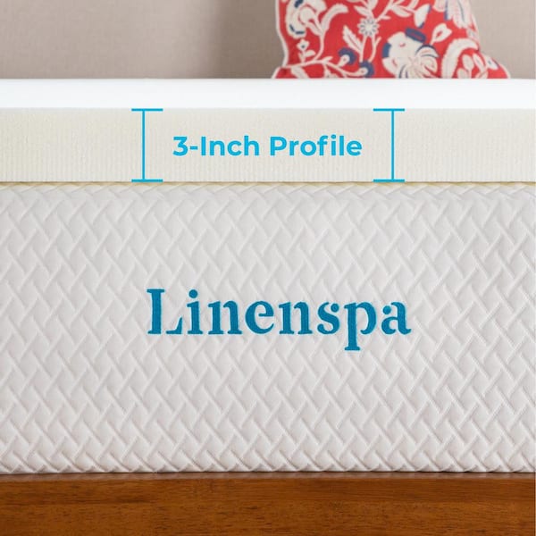 Linenspa Essentials 3-in D Cotton King Mattress Topper in the