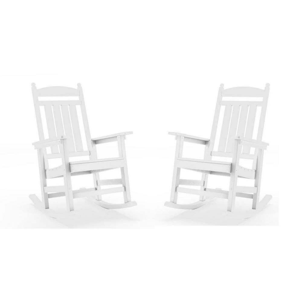 LUE BONA Oscar Classic White Recycled Plastic Ply Weather Resistant   Outdoor Rocking Chairs 2dpthd23023 2 64 1000 