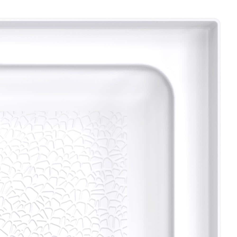 DreamStone 60" x 32" White Solid Surface Alcove Shower Kit