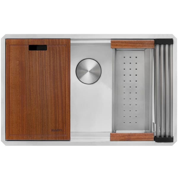Ruvati Roma 30 in. Undermount Single Bowl 16-Gauge Stainless Steel