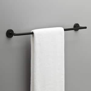 Lyndall 24 in. Wall Mount Towel Bar Bath Hardware Accessory in Matte Black