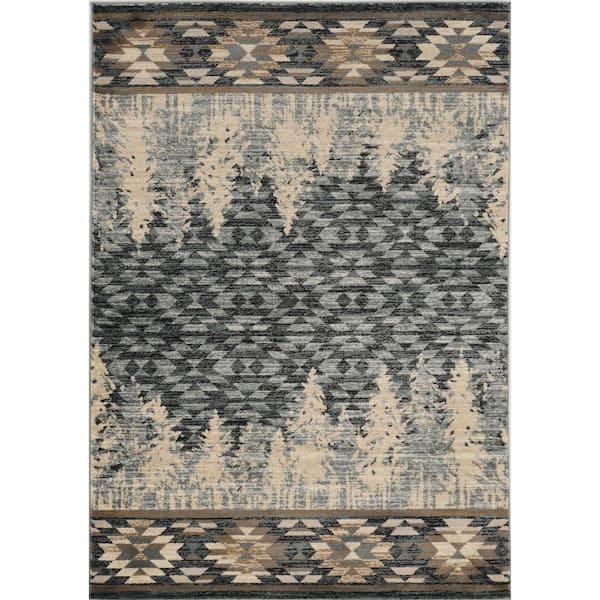 Clare Slate Blue 8 ft. x 10 ft. Area Rug