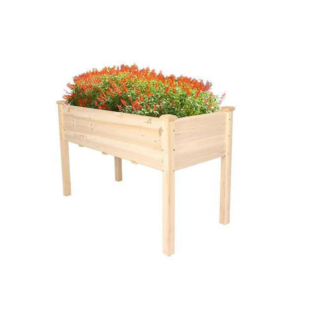 Siavonce Bosonshop Natural Wood Raised Garden Bed Patio Elevated Planter  Box Kit with Stand for Outdoor Backyard Greenhouse DB-ZX-D0102HPRILY - The  