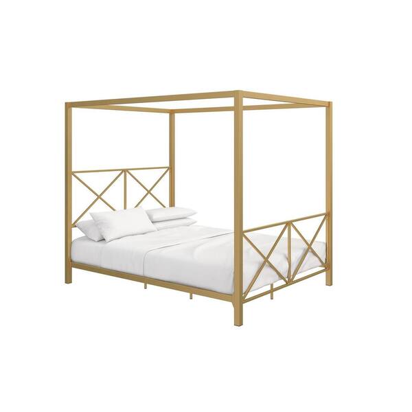 DHP Robin Gold Queen Size Canopy Bed