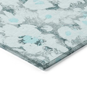 Chantille ACN538 Teal 10 ft. x 14 ft. Machine Washable Indoor/Outdoor Geometric Area Rug