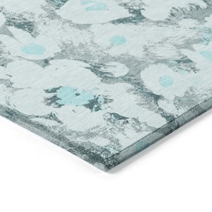 Chantille ACN538 Teal 3 ft. x 5 ft. Machine Washable Indoor/Outdoor Geometric Area Rug