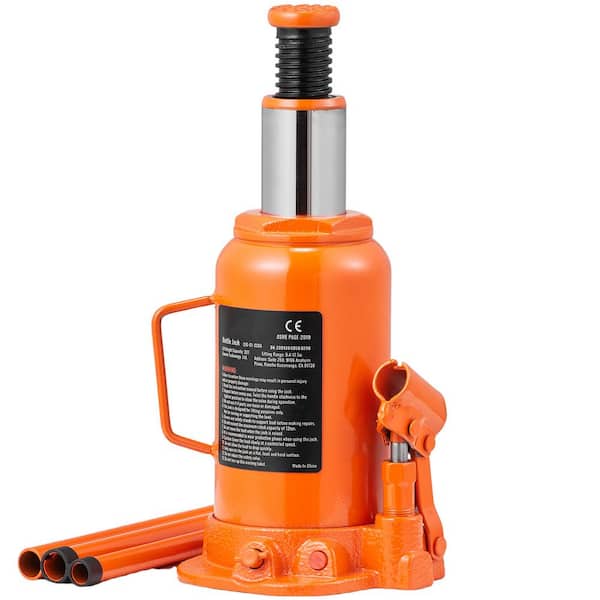 VEVOR Hydraulic Bottle Jack 20 Ton All Welded Bottle Jack 9.4 in. to 17.7 in. Lifting Range with Longer Handle for Auto Repair