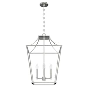 Laurel Ridge 4-Light Brushed Nickel Lantern Pendant Light