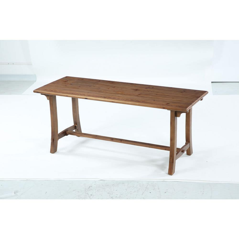 70.9 in. Brown Solid Wood 4 Legs Dining Table Seating 4-6, Farmhouse Long Kitchen Table for Dining Room, Breakfast Nook price history on PriceWatchPro