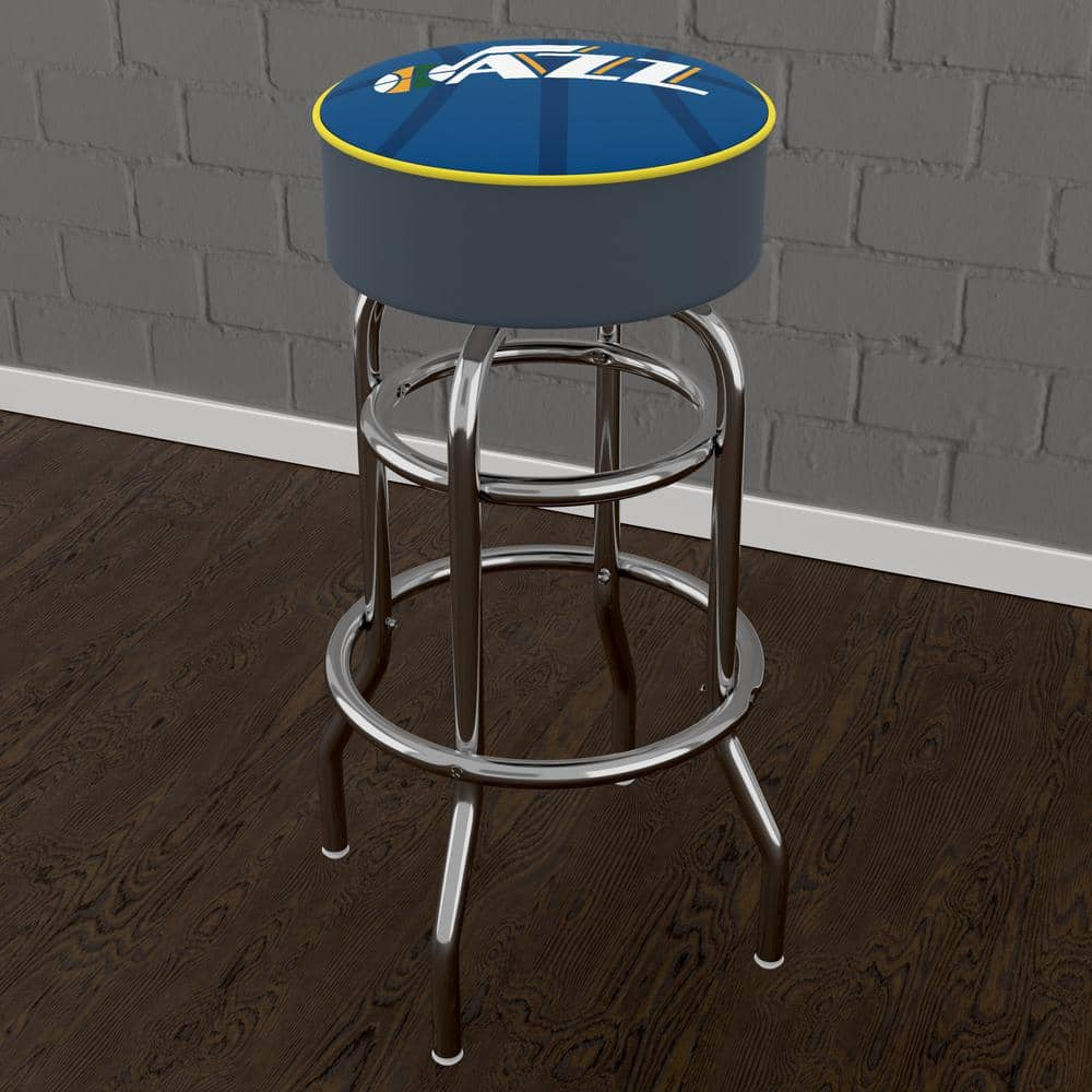 Utah Jazz Fade 31 in. Blue Backless Metal Bar Stool with Vinyl Seat  NBA1UJ2-HD - The Home Depot