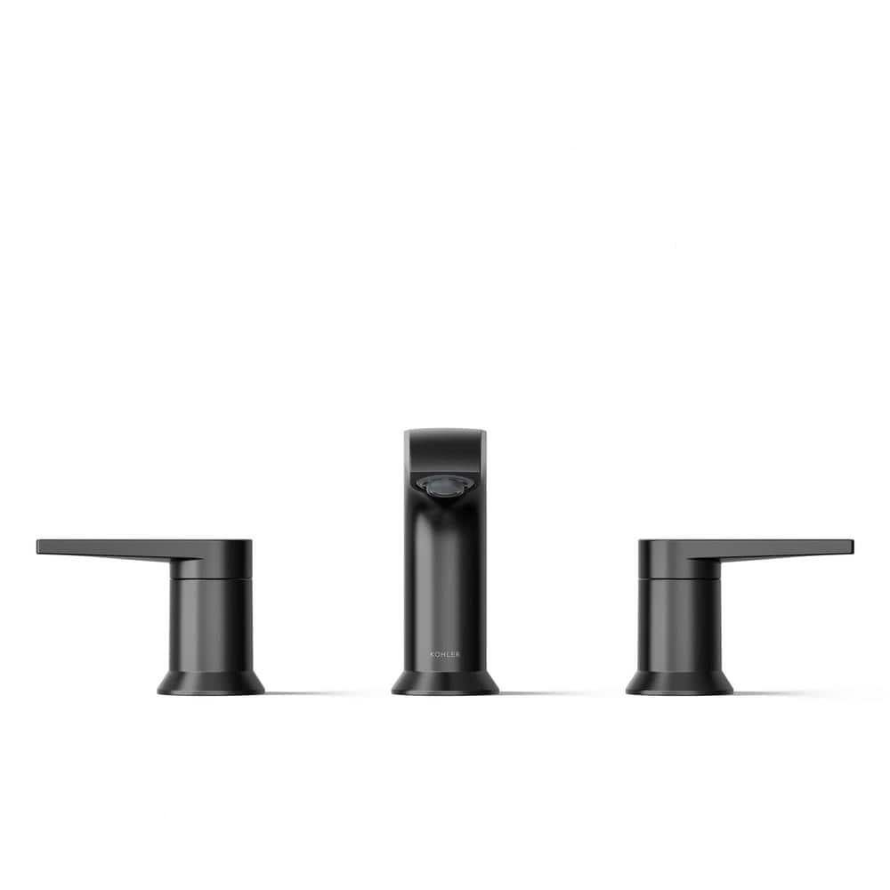 Minimalist Matte Black 2-Handle Widespread Bathroom Faucet