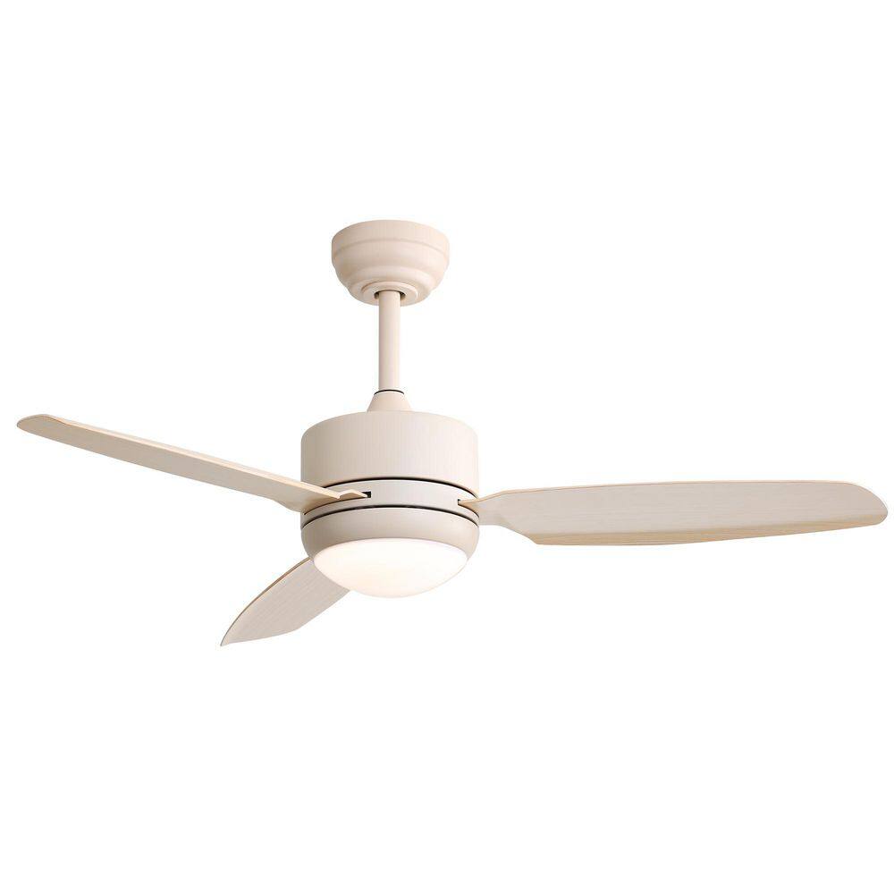 Avex 46 in. Smart Indoor Off White Standard Ceiling Fan with Remote Control and Dimmable Integrated LED