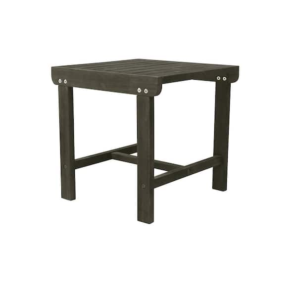 Zeus & Ruta 20 in. x 18 in. x 18 in. Outdoor Wood Patio Side Table in Teak for Garden, Lawn, Balcony, Backyard