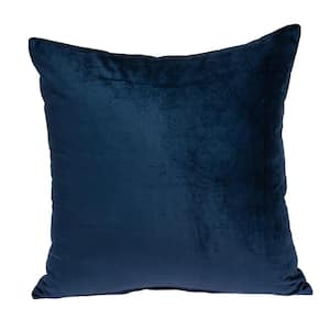 Jugo Navy Blue Solid Throw Pillow