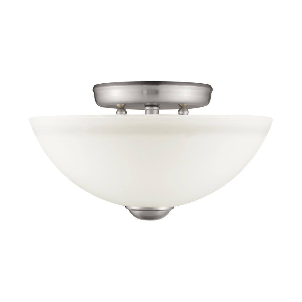 Somerset Sleek Brushed Nickel LED Bowl Flush Mount Light