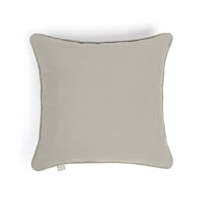 Sunrise Indoor/ Outdoor Sand Corded Square Throw Pillow 18 in. x 18 in. (Set of 2)
