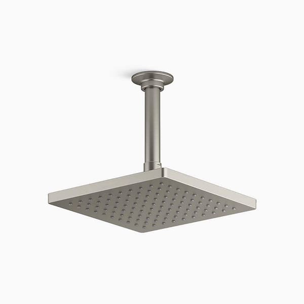 KOHLER Honesty 1-Spray Patterns 8 in. Ceiling Mount Fixed Shower Head in Vibrant Brushed Nickel