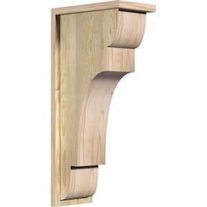 8 in. x 14 in. x 30 in. New Brighton Rough Sawn Douglas Fir Corbel with Backplate