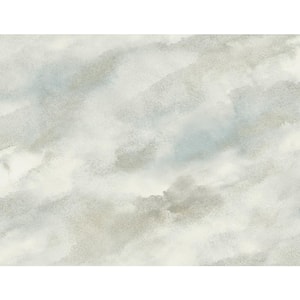 Seabrook Designs Faux Stripe Metallic Pearl and White Paper Strippable ...