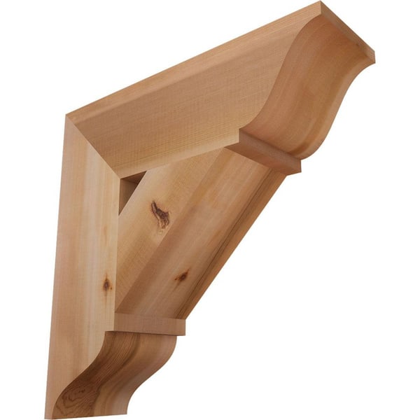 Ekena Millwork 5.5 in. x 20 in. x 20 in. Western Red Cedar Traditional Smooth Bracket