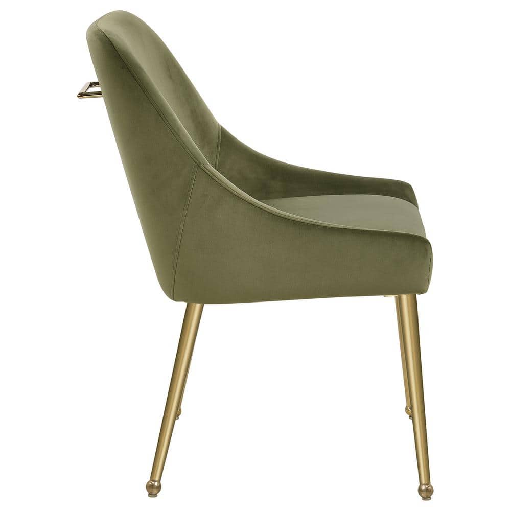 Coaster Home Furnishings Mayette Parsons Wingback Dining Side Chairs Olive (Set of 2)