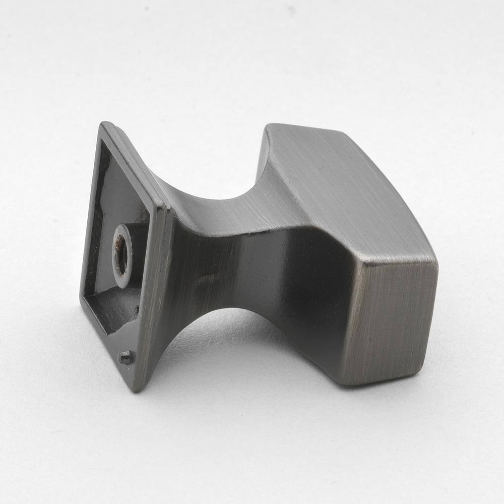 Satin Pewter Rectangular Cabinet Knobs with Mounting Hardware
