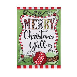 12 in. x 18 in. Merry Christmas Y'all Garden Flag