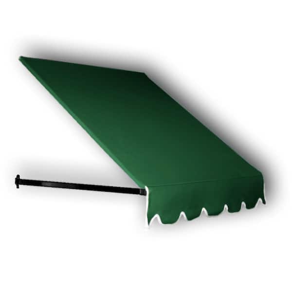 AWNTECH 3.38 ft. Wide Dallas Retro Window/Entry Fixed Awning (24 in. H x 48 in. D) Forest