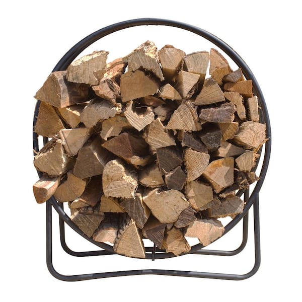 Pleasant Hearth 43 in. Black Steel Log Hoop LS932 HP