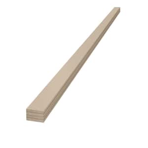 1 in. x 4 in. x 8 ft. Timeless Linen Smooth Painted Wood Pine Trim Board (4-Pack)