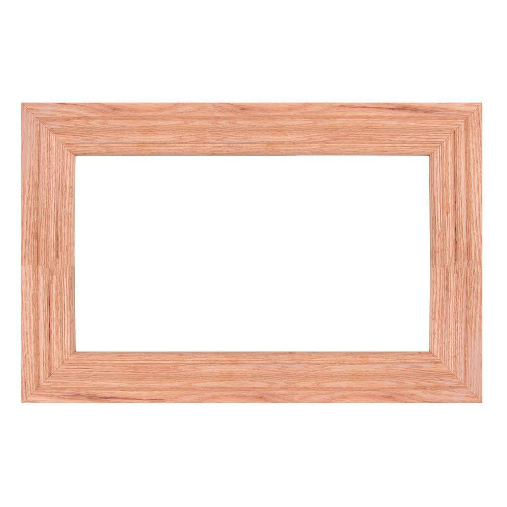 MirrorChic American Red Oak 24 In X 20 In Mirror Frame Kit In   Stainable Mirrorchic Mirror Framing Kits E17ch5414 18 64 1000 