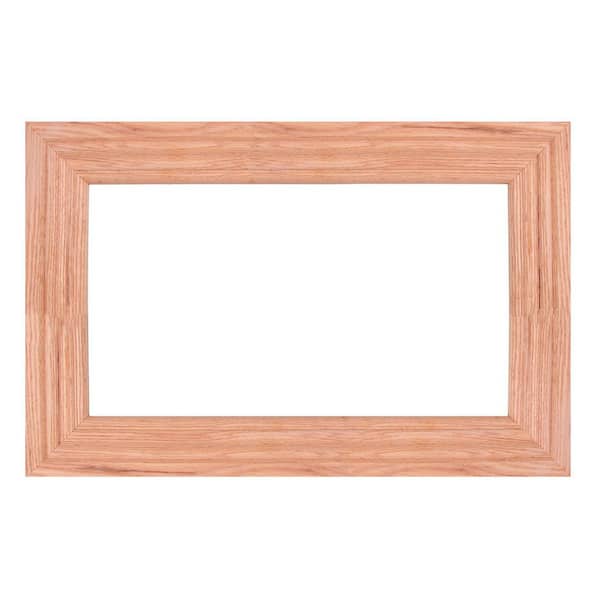 MirrorChic Driftwood 60 in. x 42 in. Mirror Frame Kit in White - Mirror Not Included