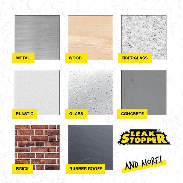 Leak Stopper Rubber Flexx Waterproof Tape - 4" X 10' Roll To Seal Roofs, Gutters, Pipes & More (White)