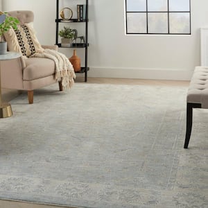 Asher Blue 9 ft. x 13 ft. Persian Medallion Traditional Area Rug