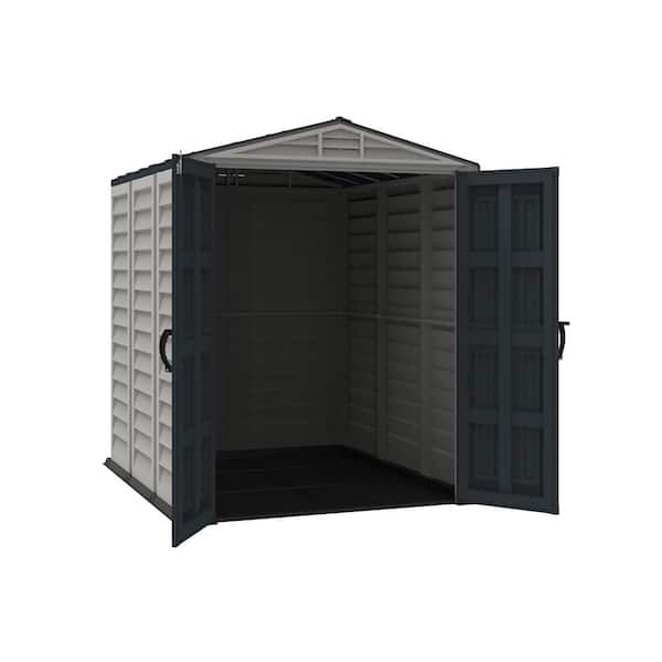 Duramax Building Products YardMate Plus 5 ft. 6 in. x 8 ft. Gray Vinyl Storage Shed