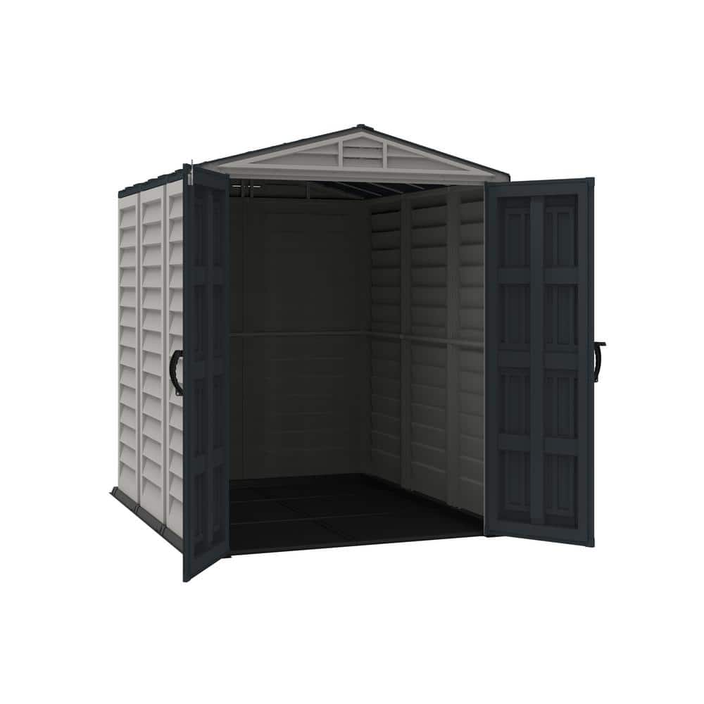 YardMate Plus 5 ft. 6 in. x 8 ft. Gray Vinyl Storage Shed