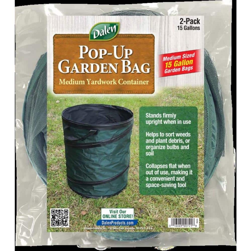 Dalen PopUp Garden Bag Two 15 Gal. Collapsible Yardwork Containers