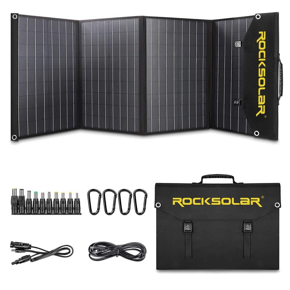 ROCKSOLAR 100-Watt Solar Power Panel Kit for  Portable Power Station